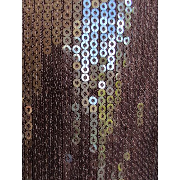 Zara Chocolate Sequin Lace Trimmed Top size M - Blogger Fav - Picture 5 of 7